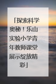探索科学奥秘！乐山实验小学青年教师课堂展示绽放精彩
